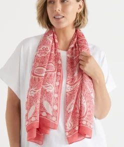 Bandana Print Scarf - Pink
