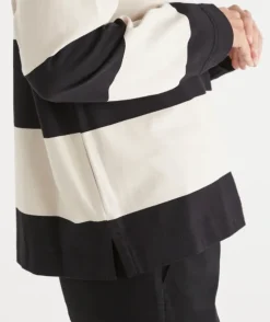 Bold Stripe Long Sleeve Top - Black/Natural