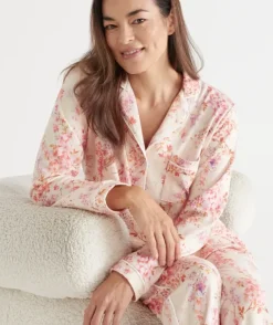 Brushed Blossom Floral Print Pyjama Set