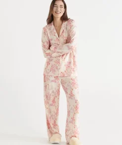 Brushed Blossom Floral Print Pyjama Set