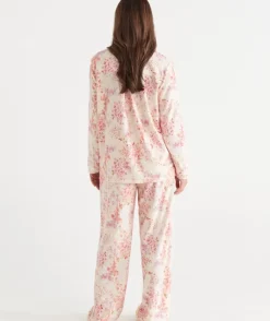 Brushed Blossom Floral Print Pyjama Set