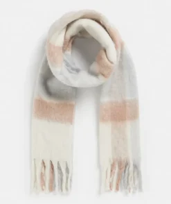 Brushed Check Scarf - Neutral