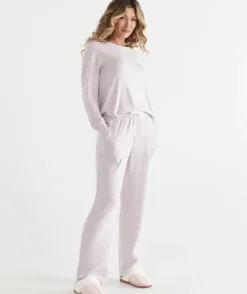 Brushed Wide Leg Pyjama Pant