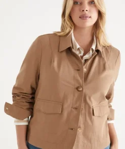 Button Up Collared Denim Jacket