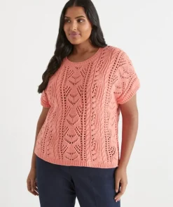 Cable Short Sleeve Knit