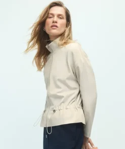 Cinch-Waist Full-Zip Jacket