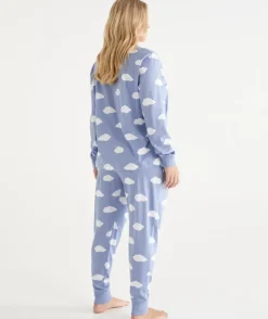 Cloud Print Long Sleeve Pyjama Set