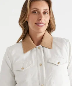Contrast Collar Puffer Jacket