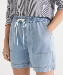 Contrast Stitch Short - Light Wash