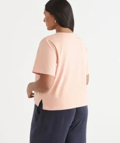 Crop Tee - Light Peach