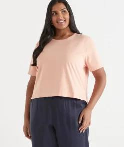 Crop Tee - Light Peach
