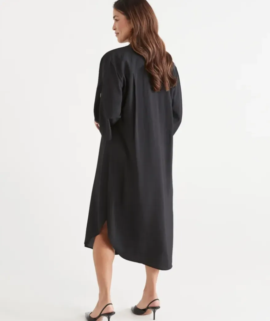 D Ring Shirt Midi Dress