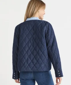 Denim Puffer Jacket - Rinse Wash