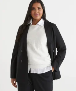 Double Breasted Ponte Blazer