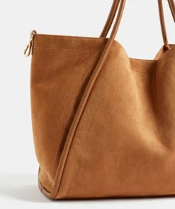 Faux Suede Summer Tote Bag