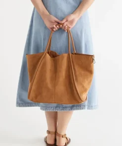 Faux Suede Summer Tote Bag