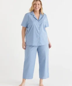 Flock Spot 3/4 Length Pyjama Set