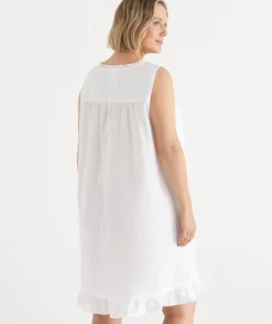 Flock Spot Sleeveless Nightie