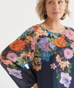 Floral Botanical Long Sleeve Shift Dress