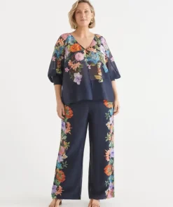 Floral Botanical Wide Leg Pant