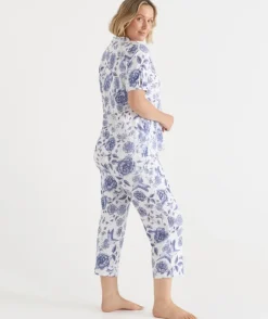 Floral Toile 3/4 Pyjama Set