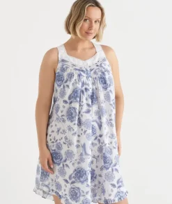 Floral Toile Sleeveless Nightie