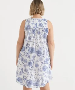 Floral Toile Sleeveless Nightie