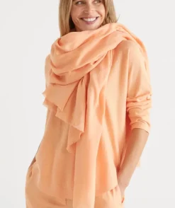 Frayed Edge Scarf - Melon