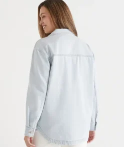 Front Pocket Detail Denim Jacket