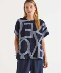 Geometric Print Short Sleeve Tee