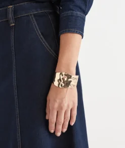 Gold Hammered Bangle