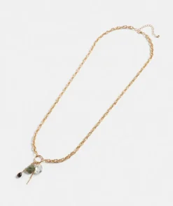 Gold Plated Layered Pendant Necklace