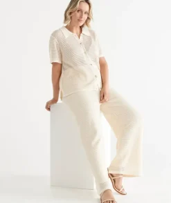 Knit Pointelle Pant