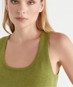Knit Scoop Tank - Moss Leaf