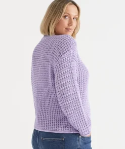 Knit Stitch Jumper - Lilac