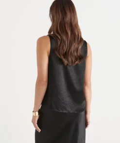 Lace Trim Satin Cami