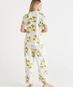 Lemon Print Short Sleeve Novelty Pyjama Set
