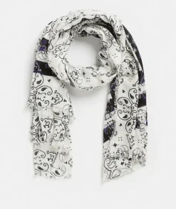 Linear Paisley Print Scarf