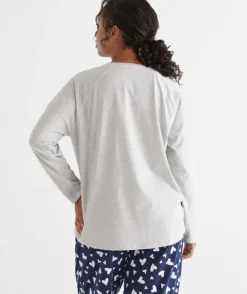 Long Sleeve Contrast Pyjama Top