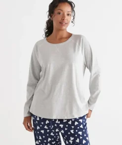 Long Sleeve Contrast Pyjama Top