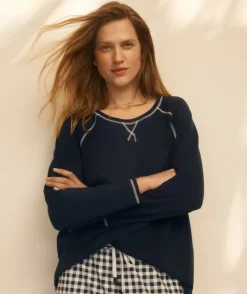 Long Sleeve Contrast Pyjama Top