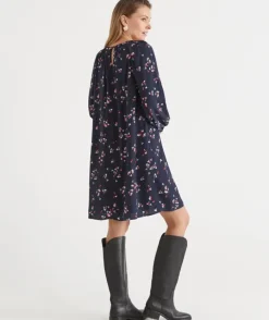 Long Sleeve Floral Shift Dress