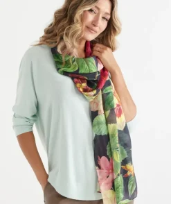 Midnight Garden Floral Scarf