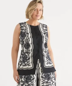 Noir Bloom Longline Vest