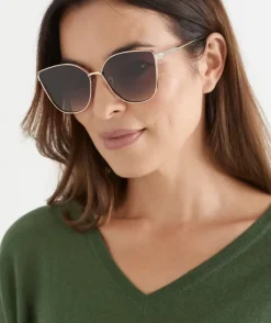 Odesa Gold Oversized Sunglasses