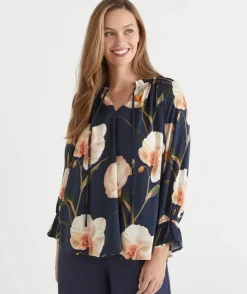 Orchid Floral Long Sleeve Blouse