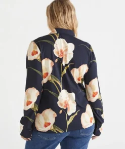 Orchid Floral Long Sleeve Jersey Shirt