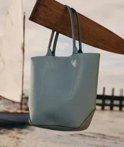 Panelled Tote Bag - Blue