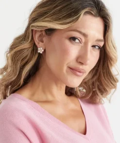 Pearl Flower Gold Stud Earring