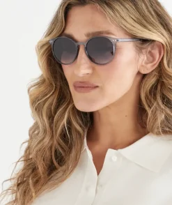 Pescara Navy Round Sunglasses